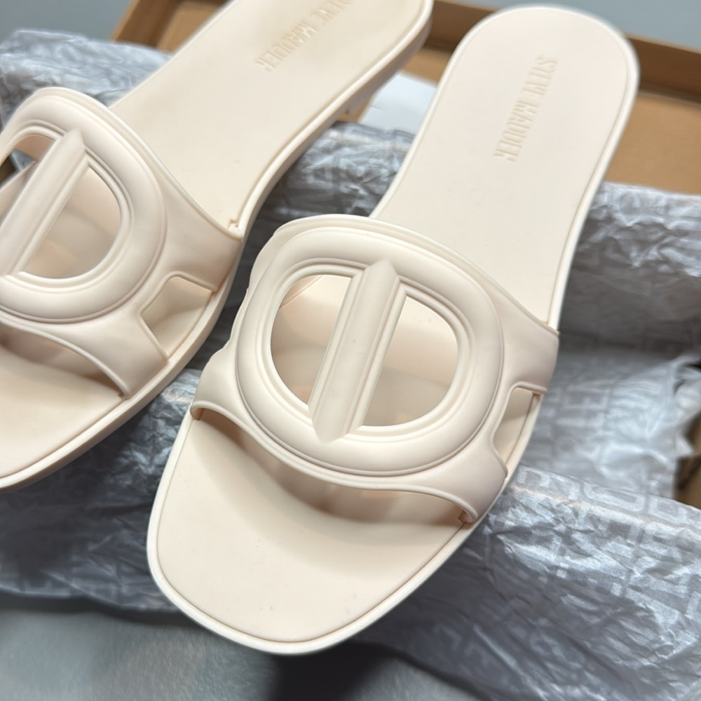 Steve Madden Women's Jellie Jelly Slide Sandals - Bone - Picture 7 of 10